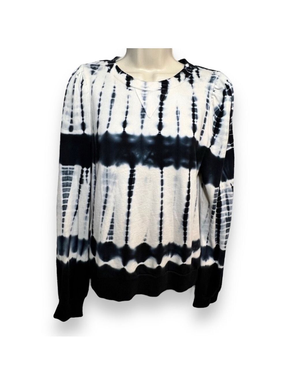 Who What Wear Puff Crewneck Tie-Dye Sweatshirt Size Small